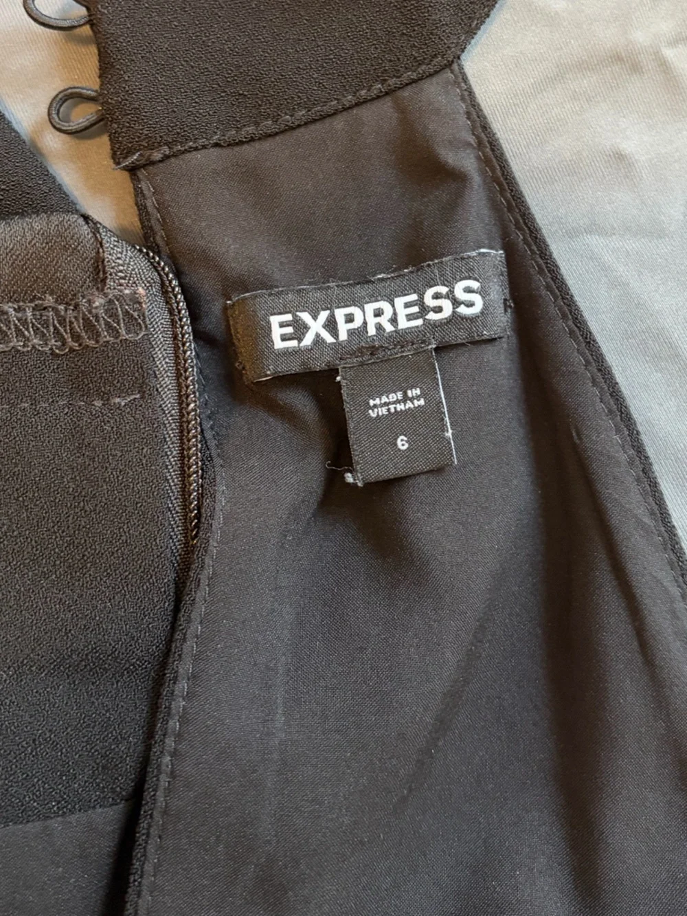 Express Black Halter-Neck Staight Leg Jumpsuit - Size 6 - Picture 5 of 9